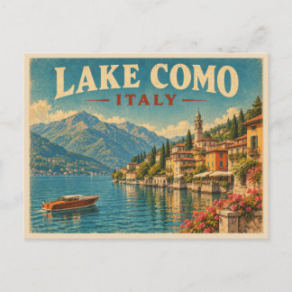 Comer See Italien Reise Postkarte