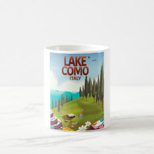 Comer See Italien Reise-Postkarte. Kaffeetasse