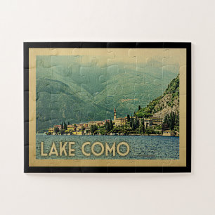 Comer See Italien Reisen im Vintage-Stil Puzzle