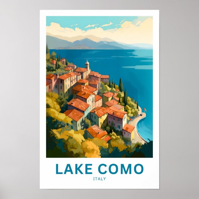 Comer See Italien Reisen Print Poster (Vorne)