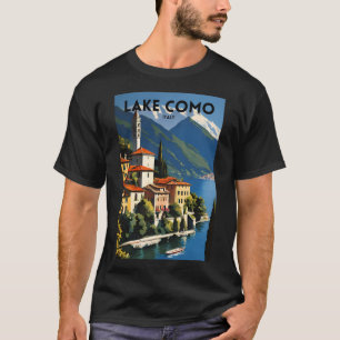 Comer See Italien Traditionelles Reiseplakat T-Shirt