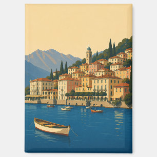 Comer See Italien Vintage Reise Italienische Seen Magnet