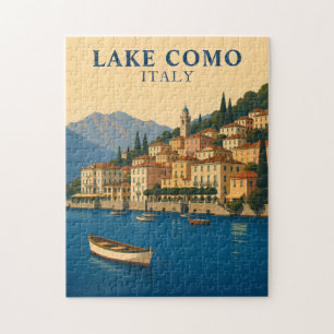 Comer See Italien Vintage Reise Italienische Seen Puzzle