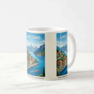 Comer See Italien Vintage Reiseposter Kunst Kaffeetasse