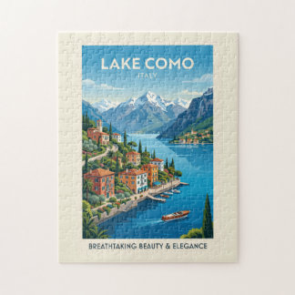Comer See Italien Vintage Reiseposter Kunst Puzzle