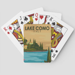 Comer See Italien Vintage Spielkarten