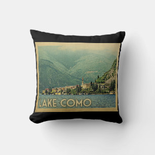 Comer See Italien Vintage Travel Kissen