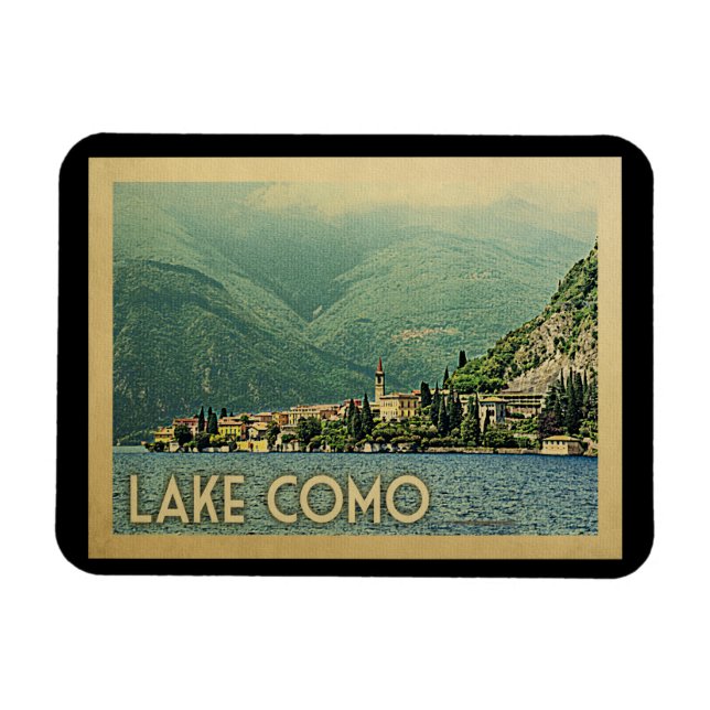 Comer See Italien Vintage Travel Magnet (Horizontal)