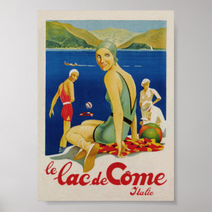Comer See Italien Vintage Travel Poster