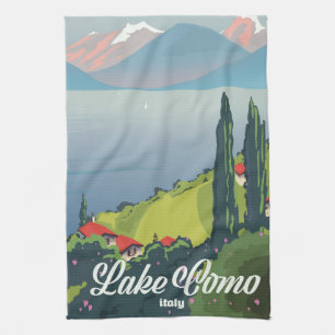 Comer See Italien Vintages Reiseplakat Geschirrtuch