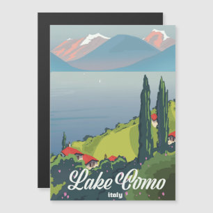 Comer See Italien Vintages Reiseplakat Magnetkarte