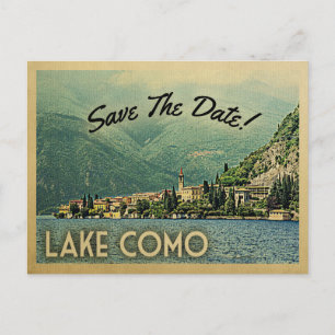 Comer See Save the Date Menaggio Italien Ankündigungspostkarte