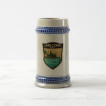Comer See Vintag Italien Bierglas<br><div class="desc">Comer See Vektorkunst Design. Der Comer See,  in der Lombardei Norditaliens,  ist ein hochklassiges Erholungsgebiet,  bekannt für seine dramatische Landschaft,  Set an den Ausläufern der Alpen.</div>
