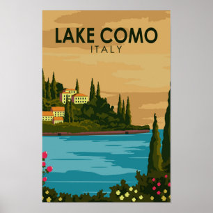 Comer See Vintag Italien Poster