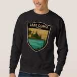 Comer See Vintag Italien Sweatshirt<br><div class="desc">Comer See Vektorkunst Design. Der Comer See,  in der Lombardei Norditaliens,  ist ein hochklassiges Erholungsgebiet,  bekannt für seine dramatische Landschaft,  Set an den Ausläufern der Alpen.</div>