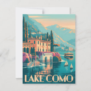 Comer See Vintage Postkarte