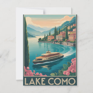 Comer See Vintage Postkarte