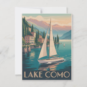 Comer See Vintage  Postkarte