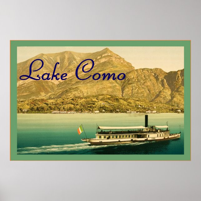 Comer See ~ Vintage Travel Poster (Vorne)