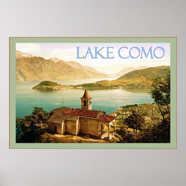 Comer See ~ Vintage Travel Poster (Vorne)
