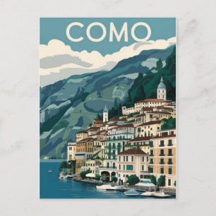 Comer See Vintage Travel Postkarte