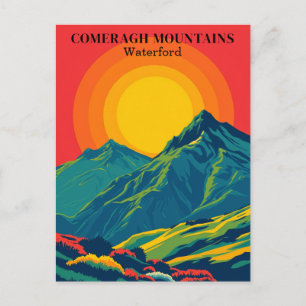 Comeragh Mountains Irland Vintage Reise Postkarte