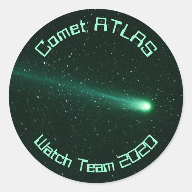 Comet ATLAS Watch Team 2020 Runder Aufkleber (Vorderseite)