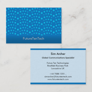 Comet Blue Pattern Business Card Visitenkarte