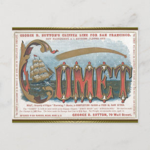 Comet Clipper Sailing Postkarte