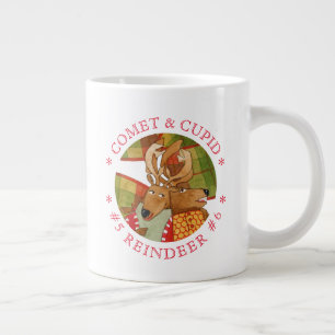 COMET CUPID REINDEE Big White Tasse