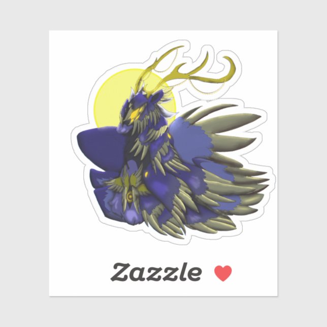 Comet Dark Fantasy Reindeer Vinyl Sticker (Blatt)