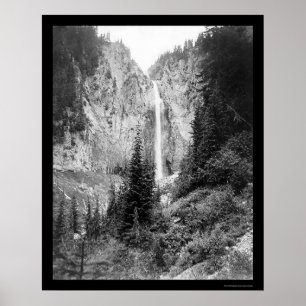 Comet Falls, Mount Rainier, WA 1922 Poster