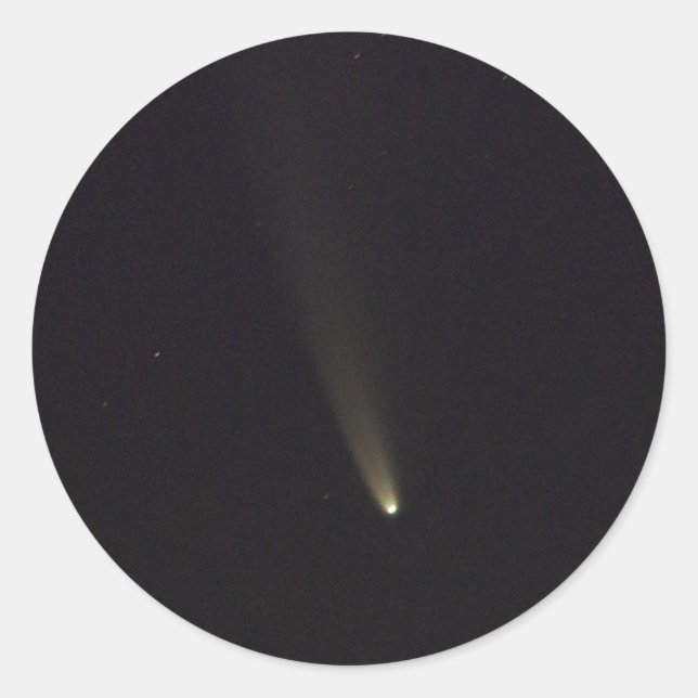 Comet NEOWISE in Night Sky Runder Aufkleber (Vorderseite)