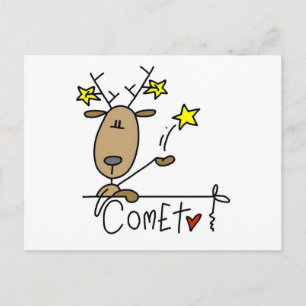 Comet Reindeer Tshirts und Geschenke Postkarte