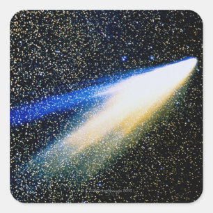 Comet West Quadratischer Aufkleber