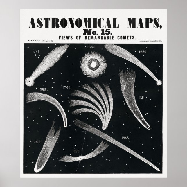 Comets Map Poster (Vorne)