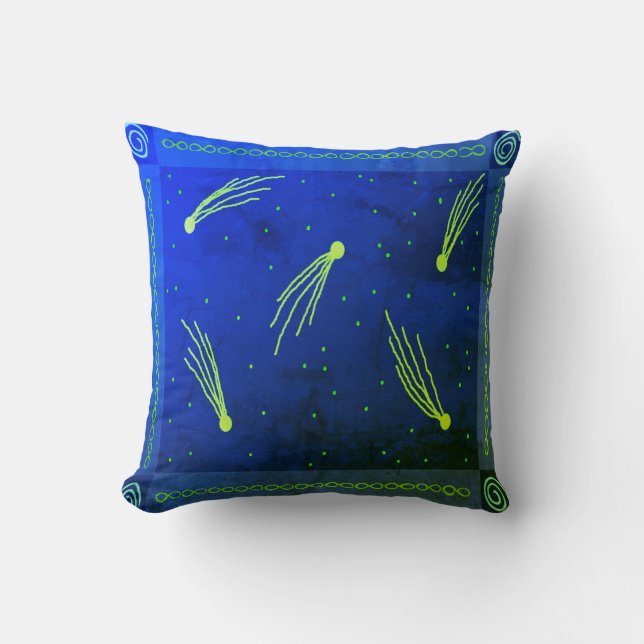 Comets Throw Kissen (Vorderseite)