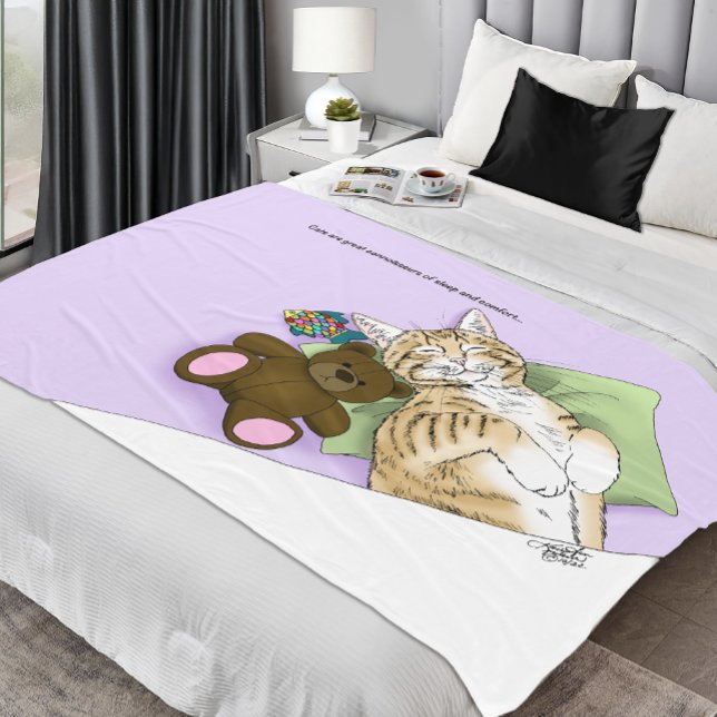 Comfort Cat Lila Blanket Fleecedecke (Von Creator hochgeladen)