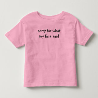 Comfort Colors® Sorry for What My Face Said Kleinkind T-shirt