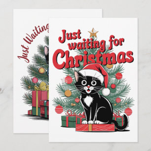 Comfort Colors® Weihnachtsbaum und Katze 2025  Feiertagskarte