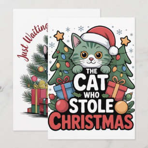 Comfort Colors® Weihnachtsbaum und Katze 2025  Feiertagskarte