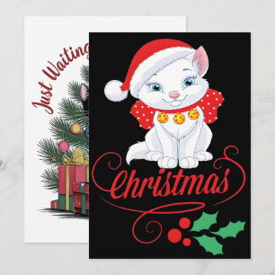Comfort Colors® Weihnachtsbaum und Katze 2025  Feiertagskarte
