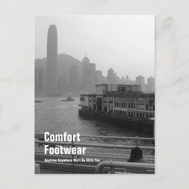 Comfort Footwear in Hongkong Postkarte (Vorderseite)