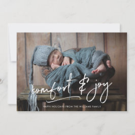 Comfort & Joy Holiday Foto Card Feiertagskarte