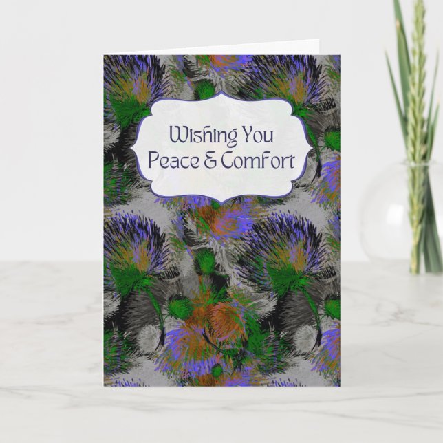 Comfort’s Wishes — Peace & Comfort Sympathy Card Karte (Vorderseite)