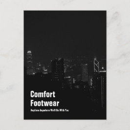 Comfort-Schuhe in Hong Kong Night View Postkarte