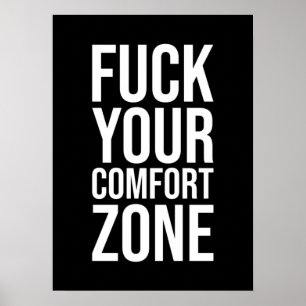 Comfort Zone, Fitnessraum, Hustle, Unternehmer, Er Poster