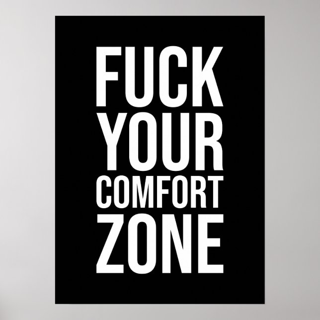 Comfort Zone, Fitnessraum, Hustle, Unternehmer, Er Poster (Vorne)