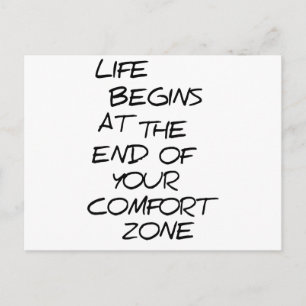 Comfort Zone Meinung Schwarzes Logo Funny Postkarte