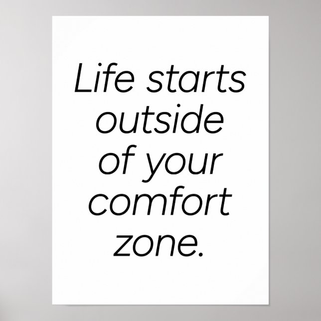 Comfort Zone Poster (Vorne)